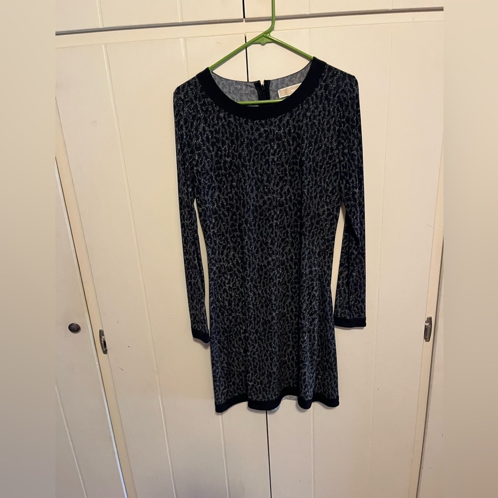 Michael Kors long sleeved cheetah pattern dress